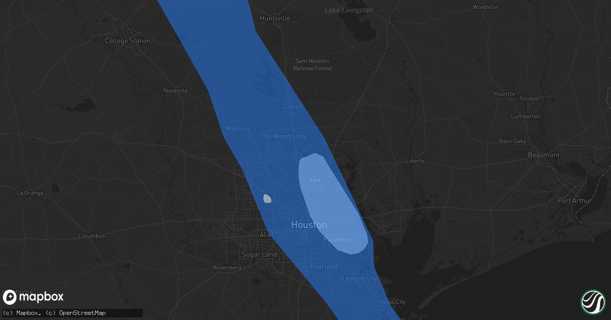 Hail map in Spring, TX on June 21, 2023
