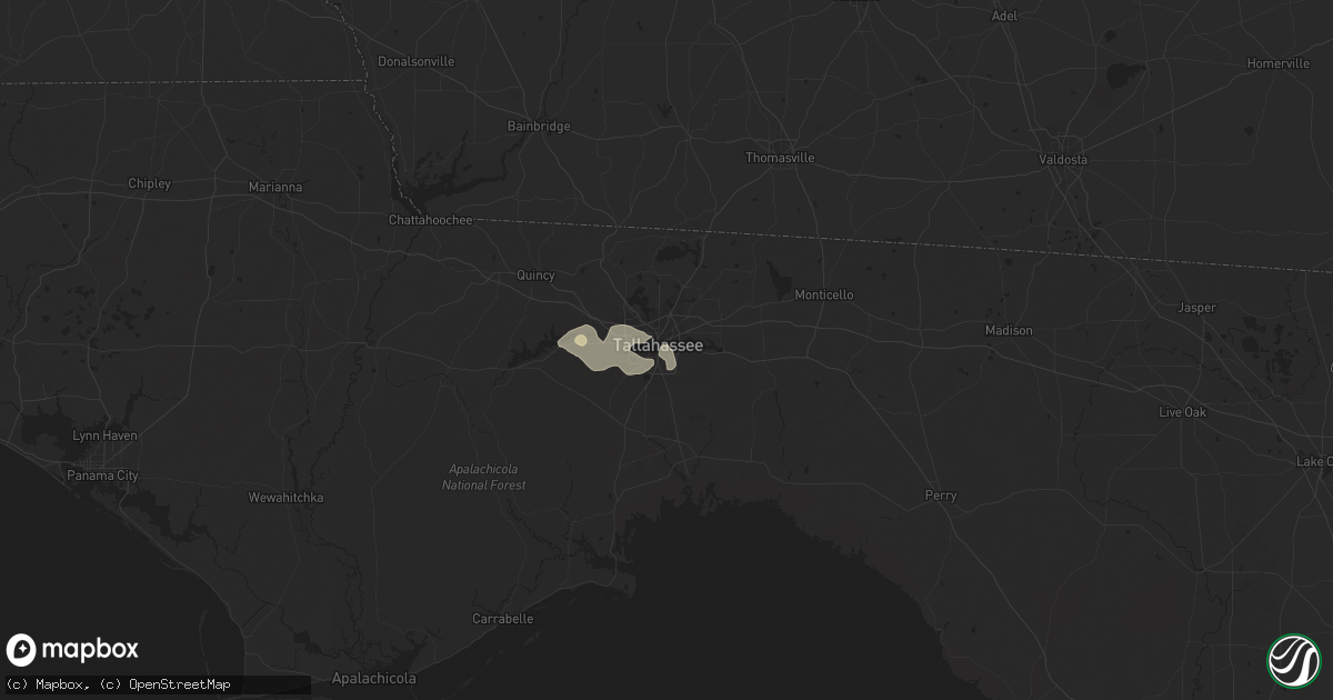 Hail map in Tallahassee, FL on June 21, 2023