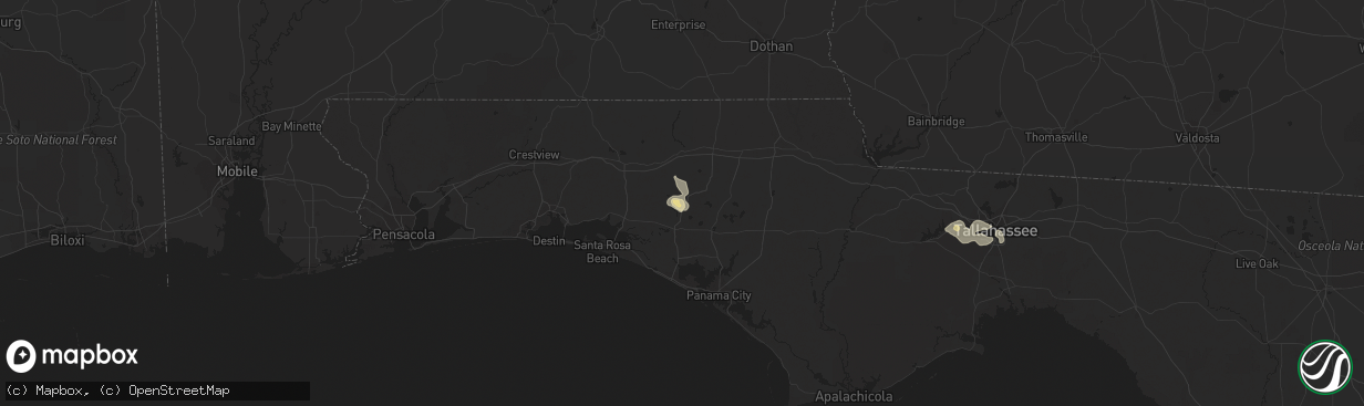 Hail map in Vernon, FL on June 21, 2023