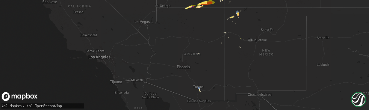 Hail map in Arizona on June 21, 2024