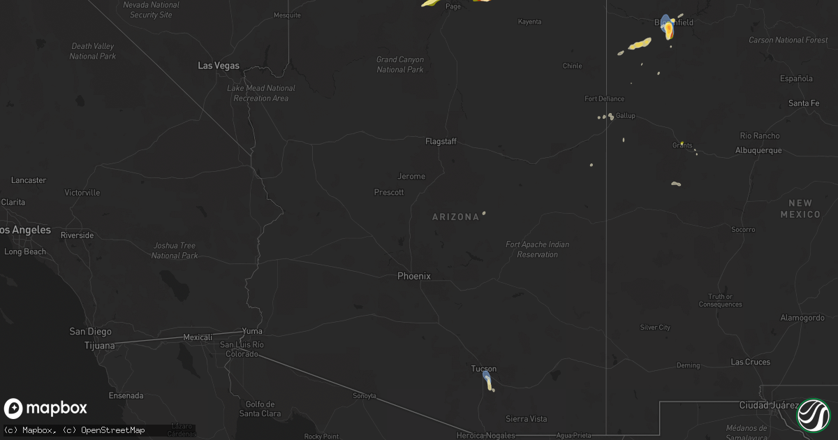 Hail map in Arizona on June 21, 2024