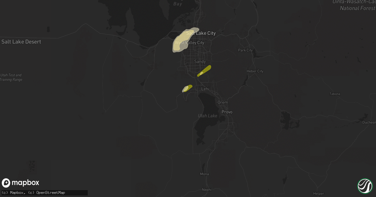 Hail map in Eagle Mountain, UT on June 21, 2024