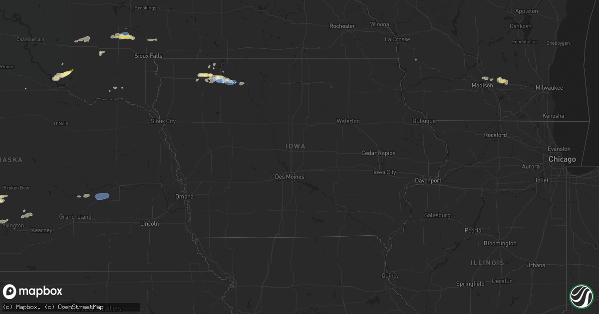 Hail map in Iowa on June 21, 2024