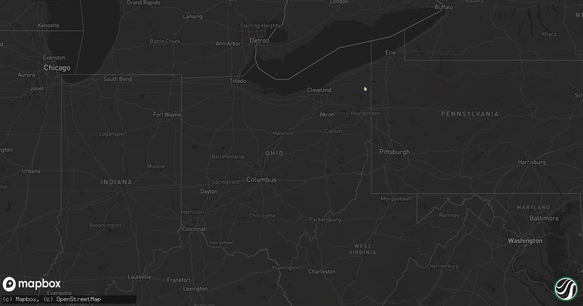 Hail map in Ohio on June 21, 2024