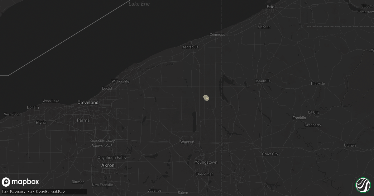 Hail map in Orwell, OH on June 21, 2024
