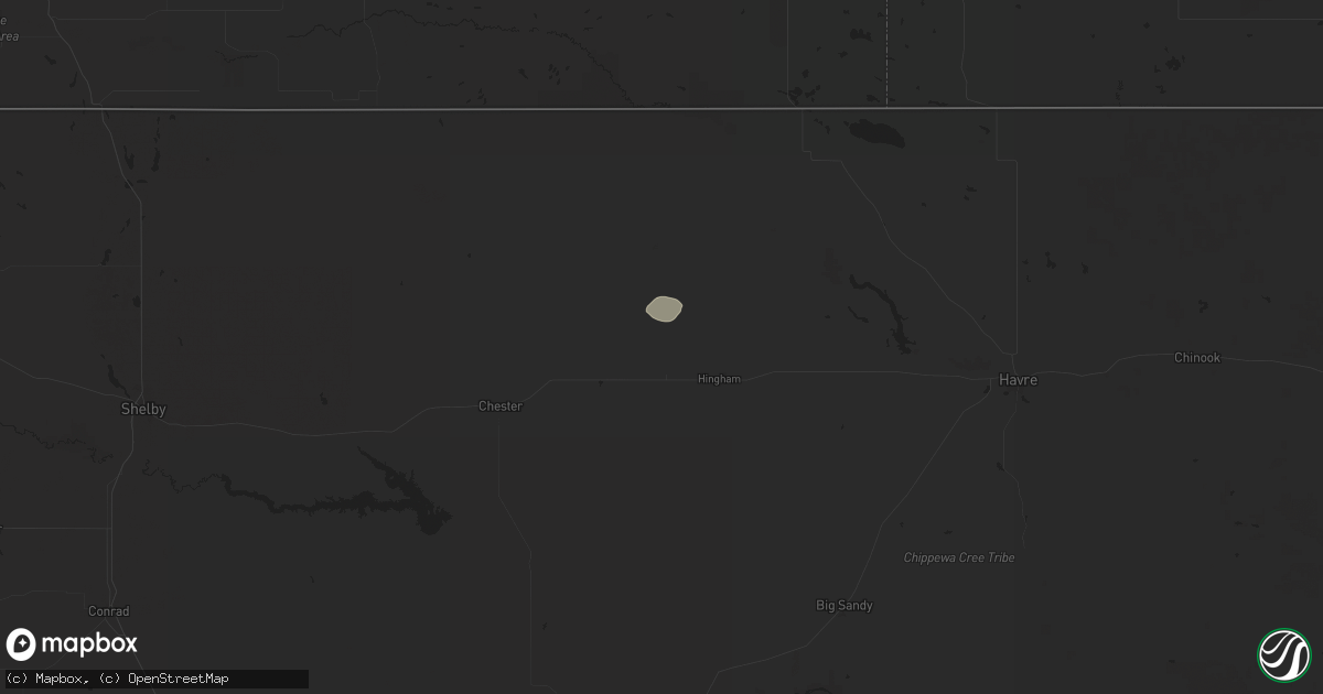 Hail map in Rudyard, MT on June 21, 2024