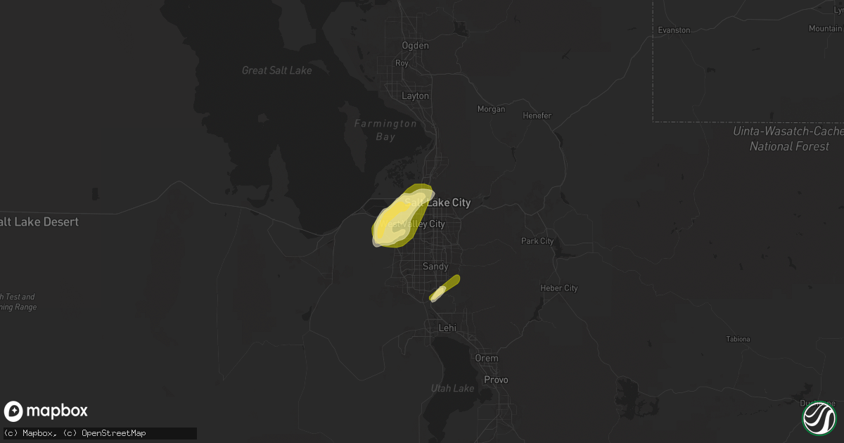Hail map in West Valley City, UT on June 21, 2024