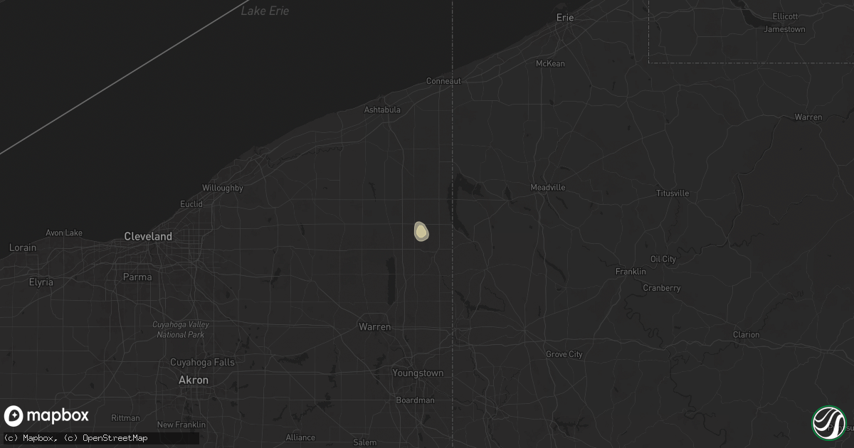 Hail map in Williamsfield, OH on June 21, 2024