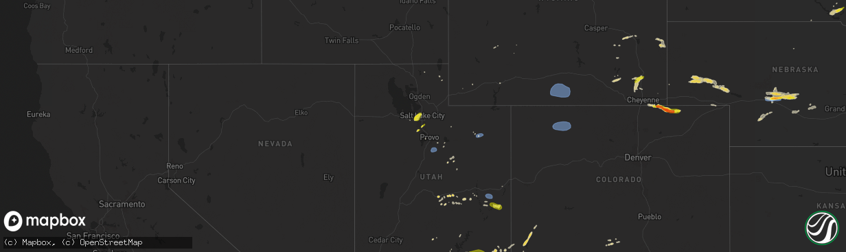 Hail map on June 21, 2024