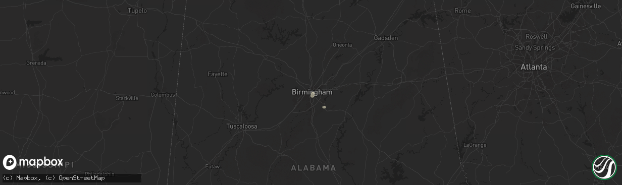 Hail map in Birmingham, AL on June 21, 2025