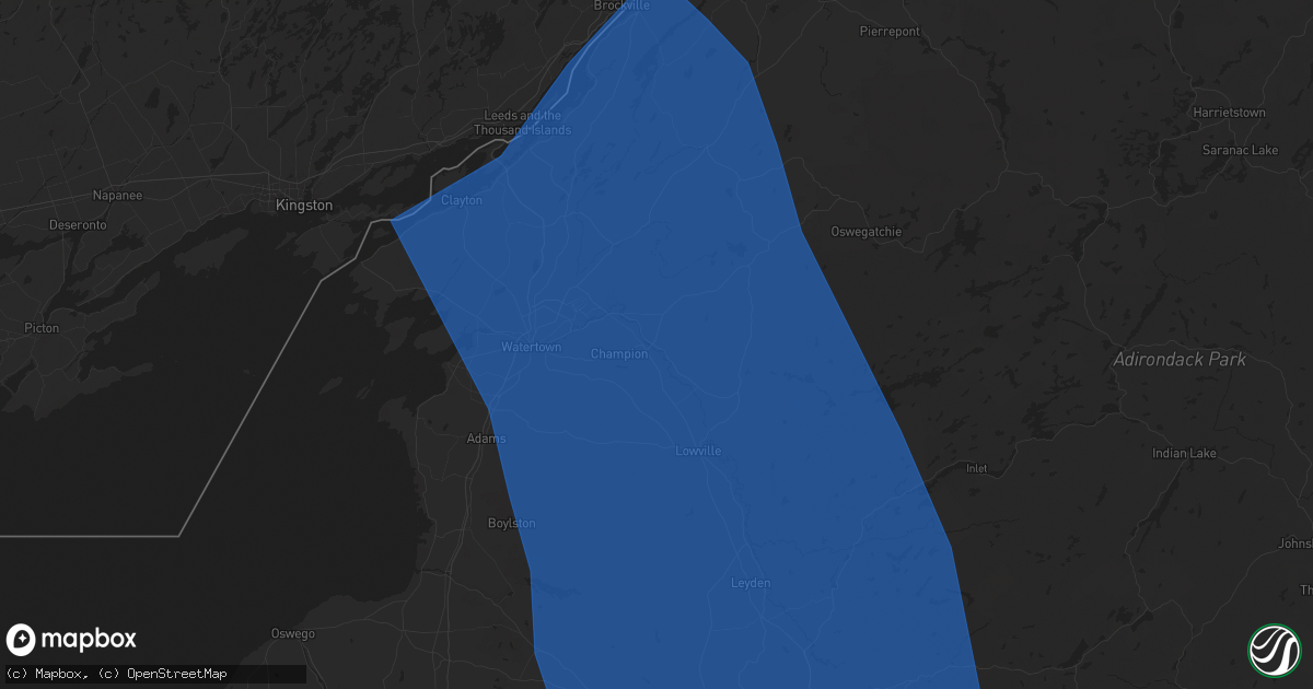 Hail map in Carthage, NY on June 21, 2025