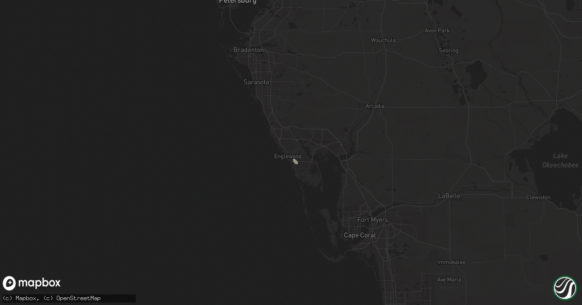 Hail map in Englewood, FL on June 21, 2025