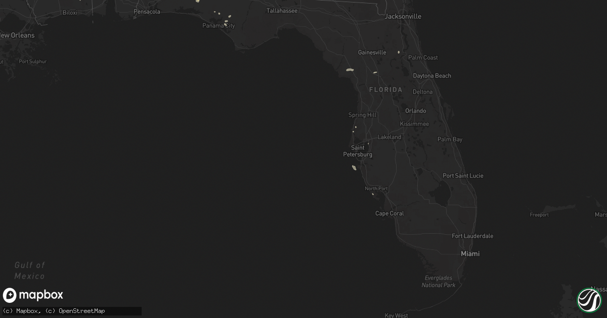 Hail map in Florida on June 21, 2025
