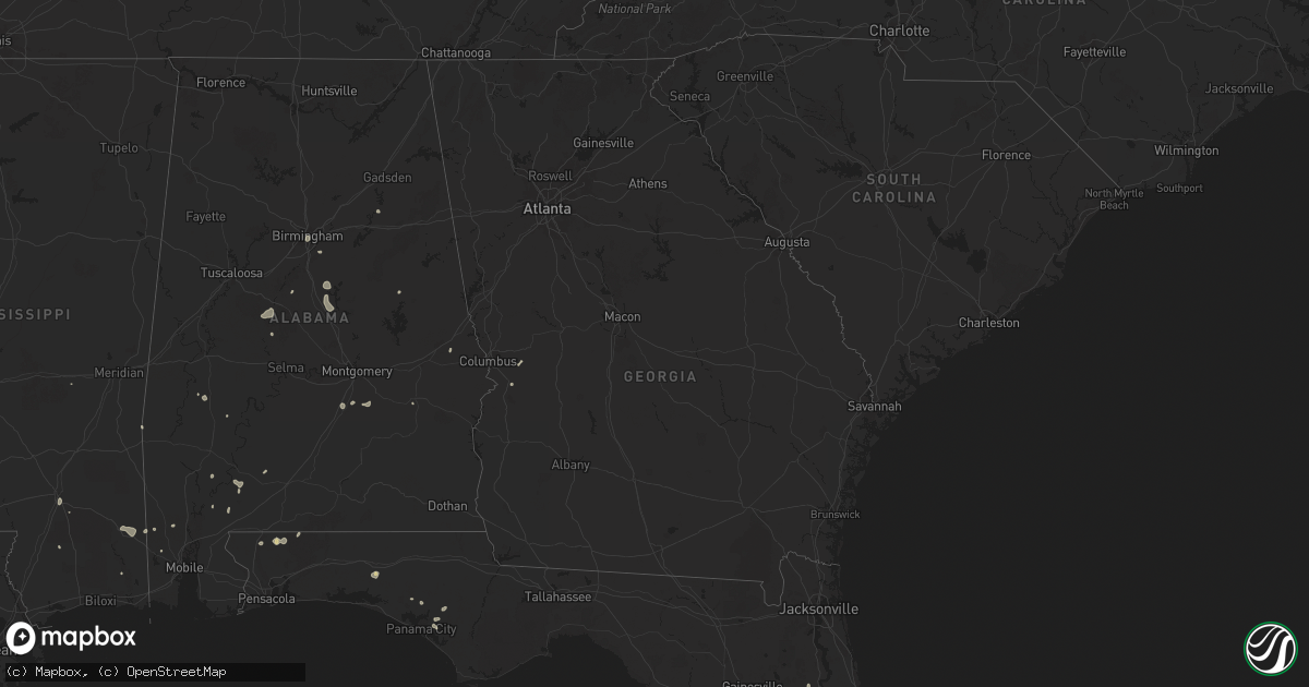Hail map in Georgia on June 21, 2025