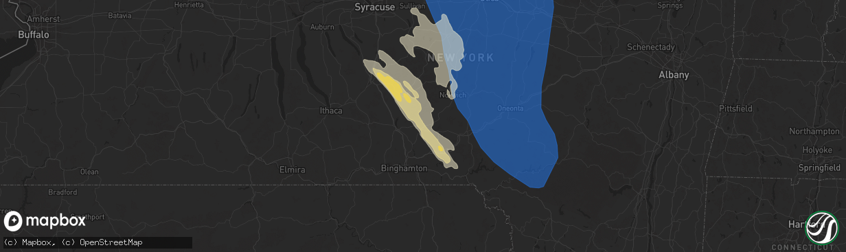 Hail map in Greene, NY on June 21, 2025