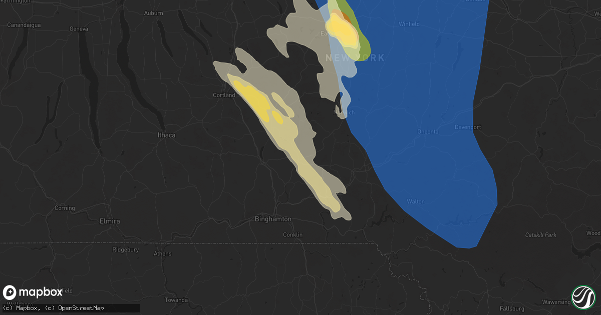 Hail map in Greene, NY on June 21, 2025