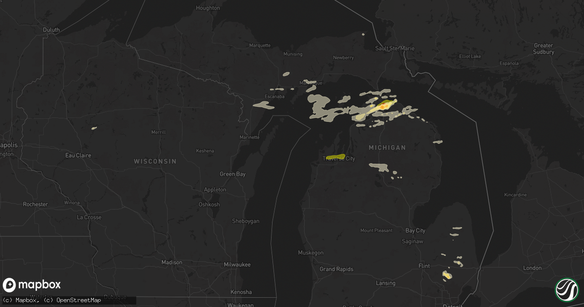 Hail map in Michigan on June 21, 2025