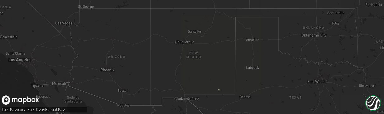 Hail map in New Mexico on June 21, 2025