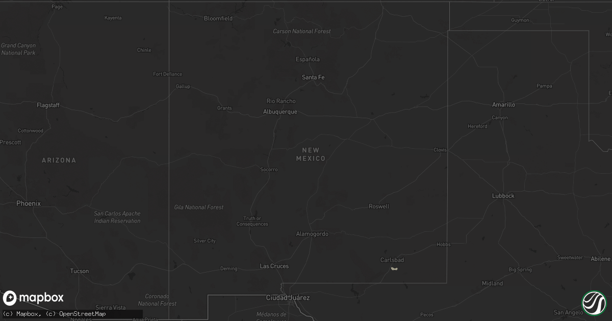 Hail map in New Mexico on June 21, 2025