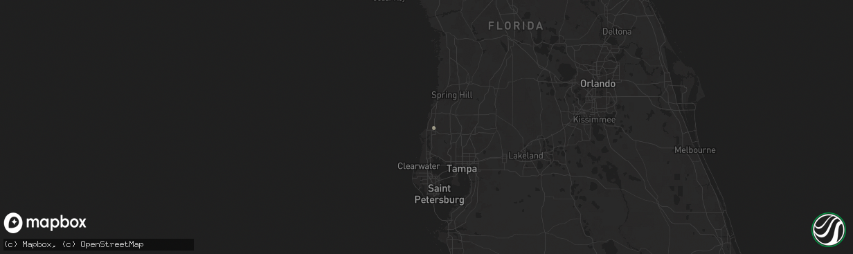 Hail map in New Port Richey, FL on June 21, 2025