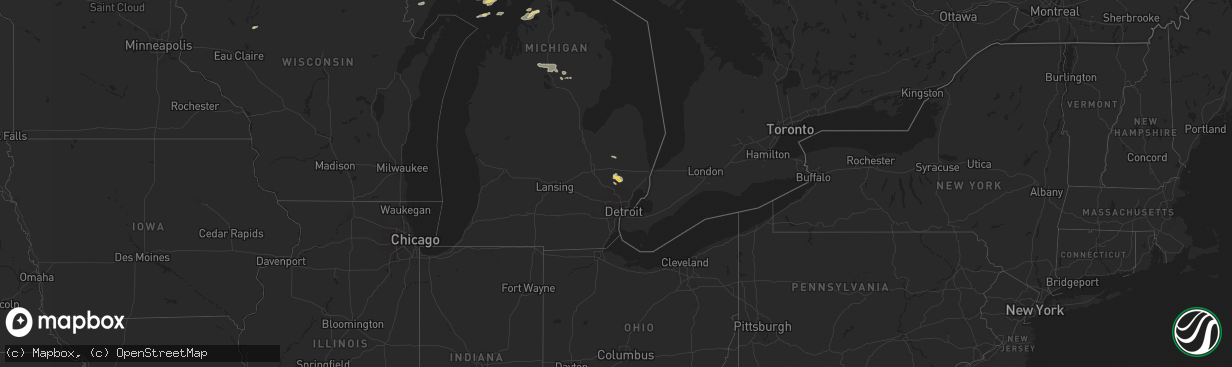Hail map on June 21, 2025
