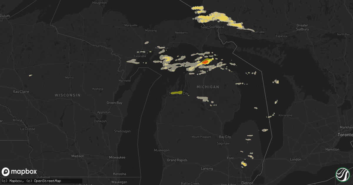 Hail map on June 21, 2025