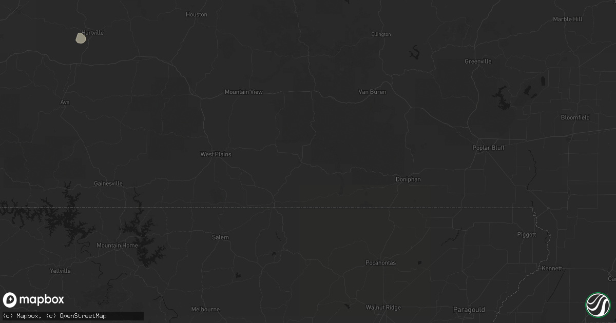 Hail map in Alton, MO on June 21, 2026