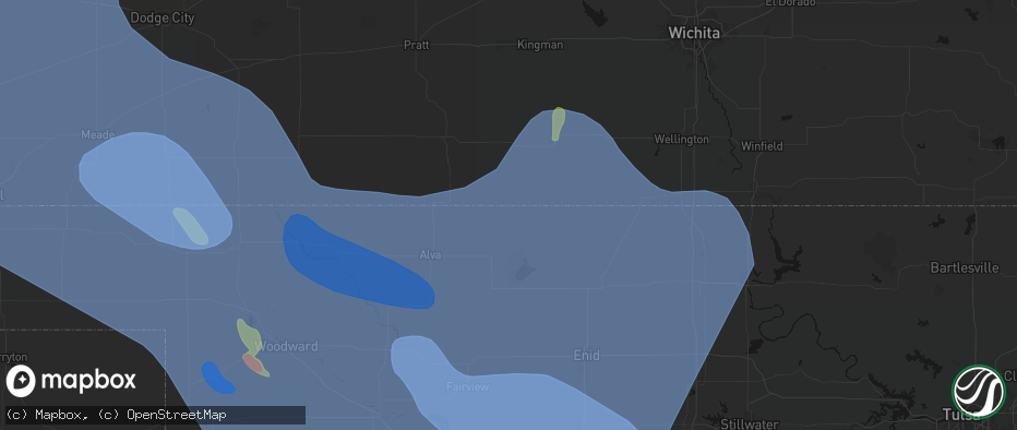 Hail map in Amorita, OK on June 21, 2026