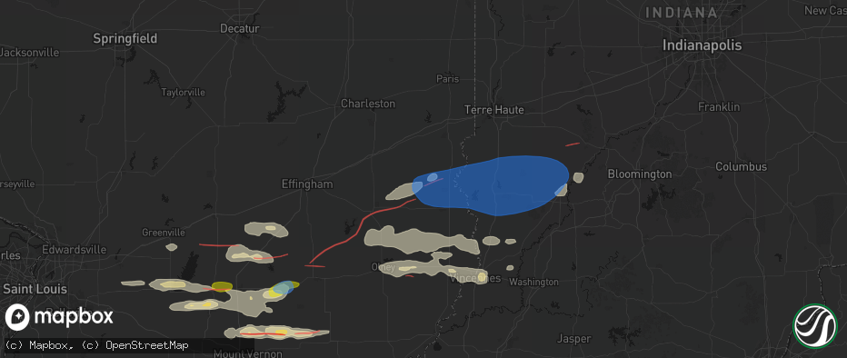 Hail map in Annapolis, IL on June 21, 2026