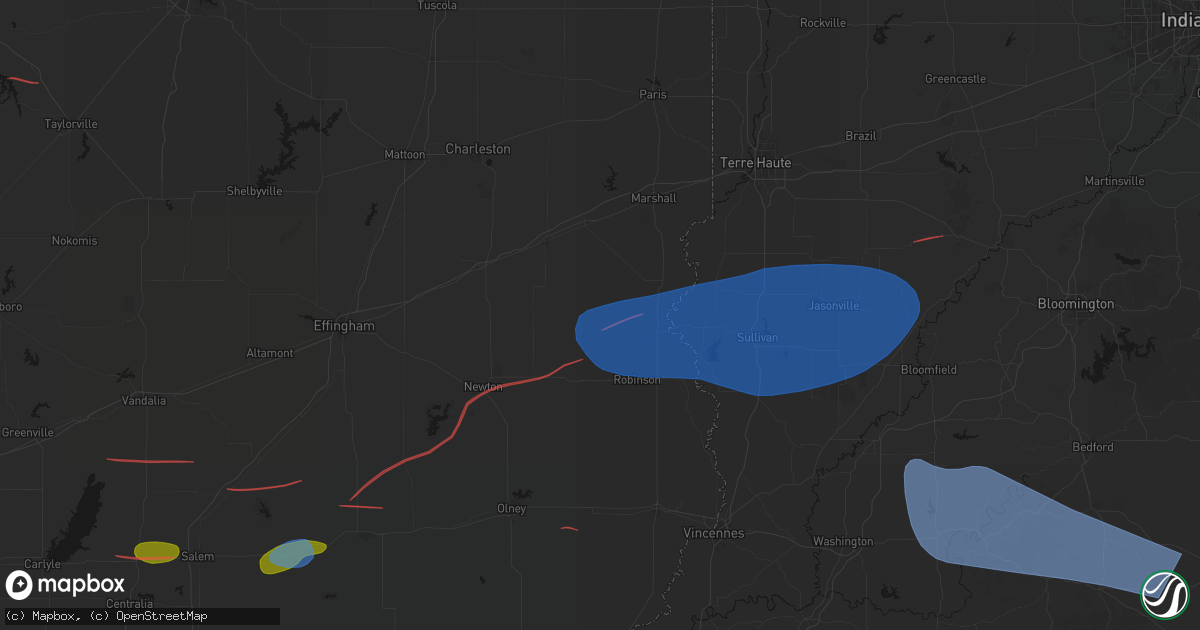 Hail map in Annapolis, IL on June 21, 2026