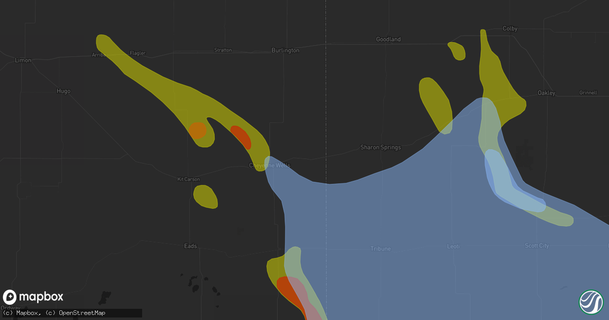 Hail map in Arapahoe, CO on June 21, 2026