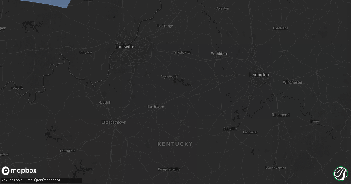 Hail map in Bloomfield, KY on June 21, 2026