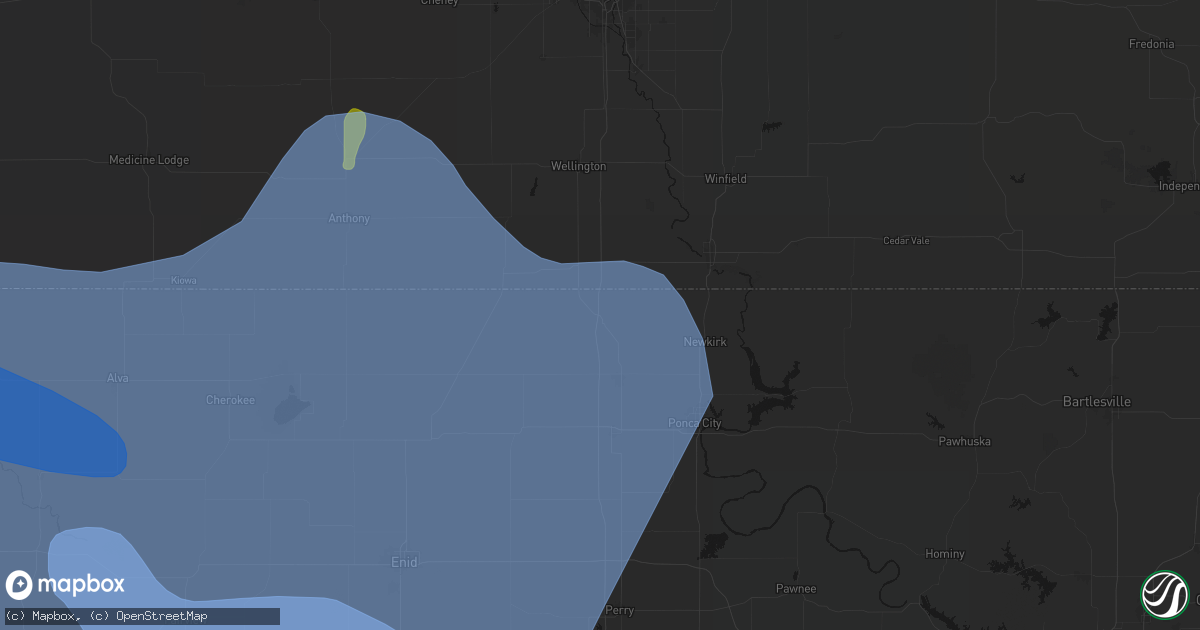 Hail map in Braman, OK on June 21, 2026