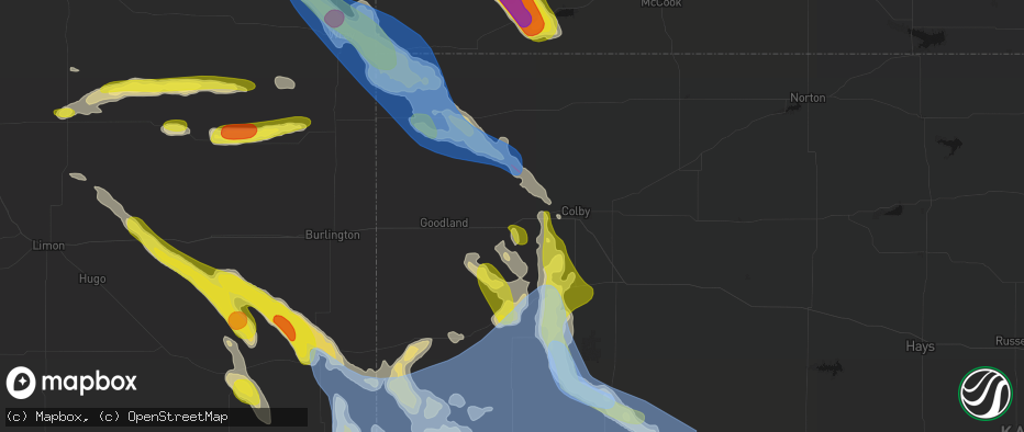 Hail map in Brewster, KS on June 21, 2026