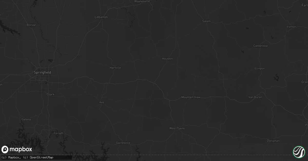 Hail map in Cabool, MO on June 21, 2026