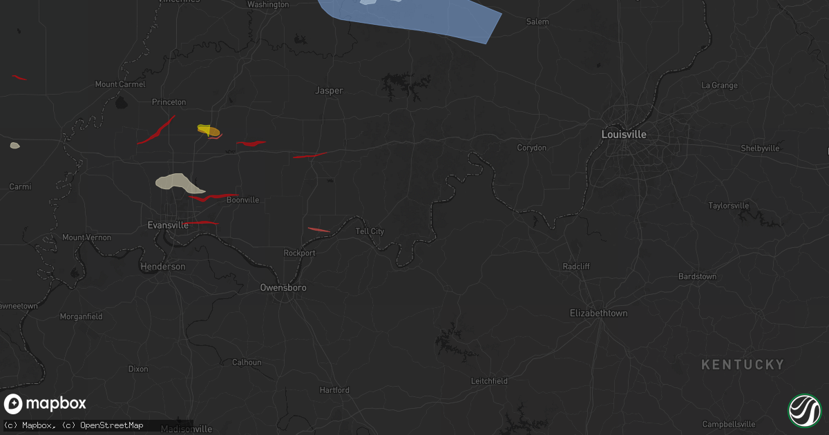 Hail map in Cannelton, IN on June 21, 2026