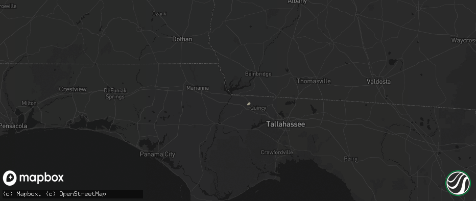 Hail map in Chattahoochee, FL on June 21, 2026