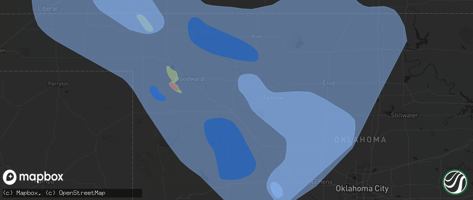 Hail map in Chester, OK on June 21, 2026