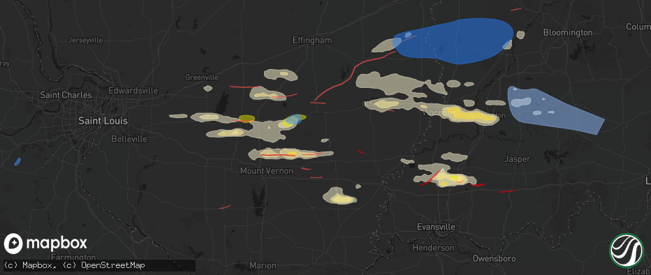 Hail map in Cisne, IL on June 21, 2026