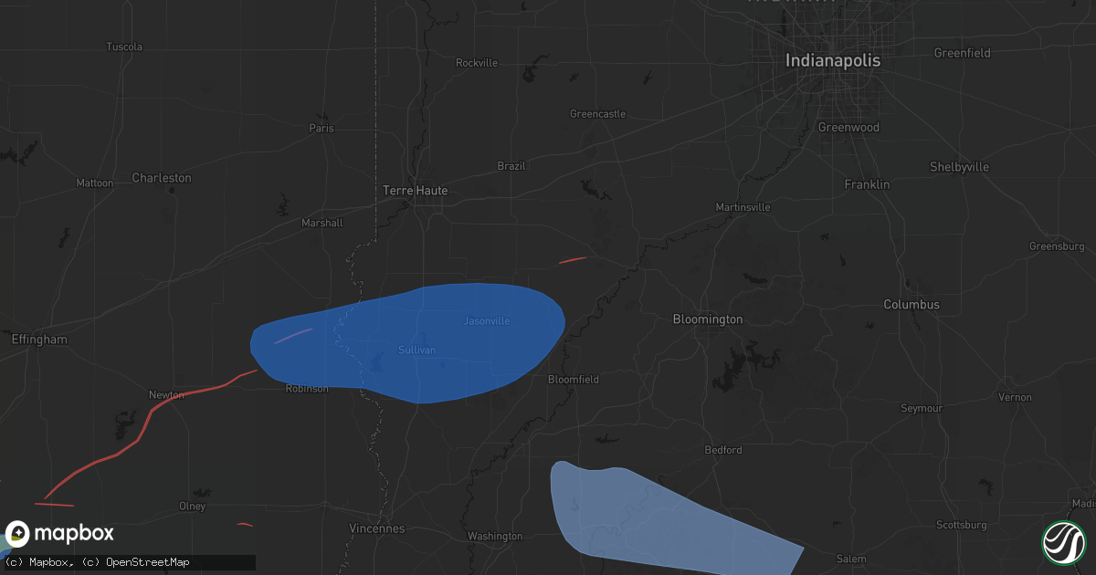 Hail map in Coal City, IN on June 21, 2026