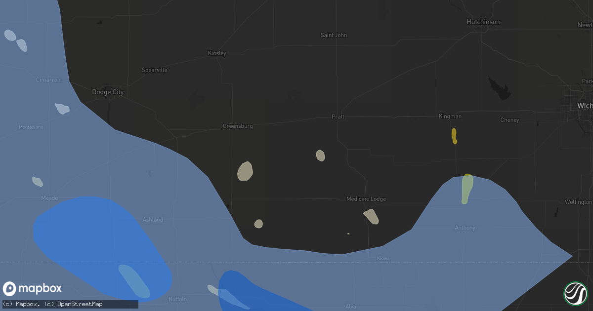 Hail map in Coats, KS on June 21, 2026