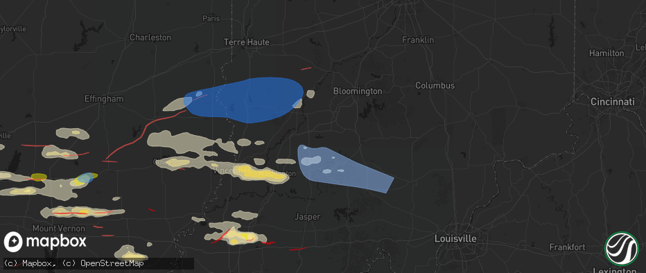 Hail map in Crane, IN on June 21, 2026