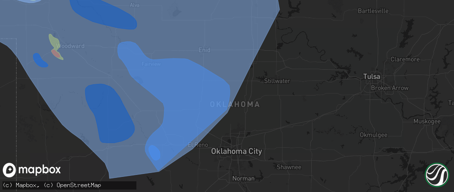 Hail map in Crescent, OK on June 21, 2026