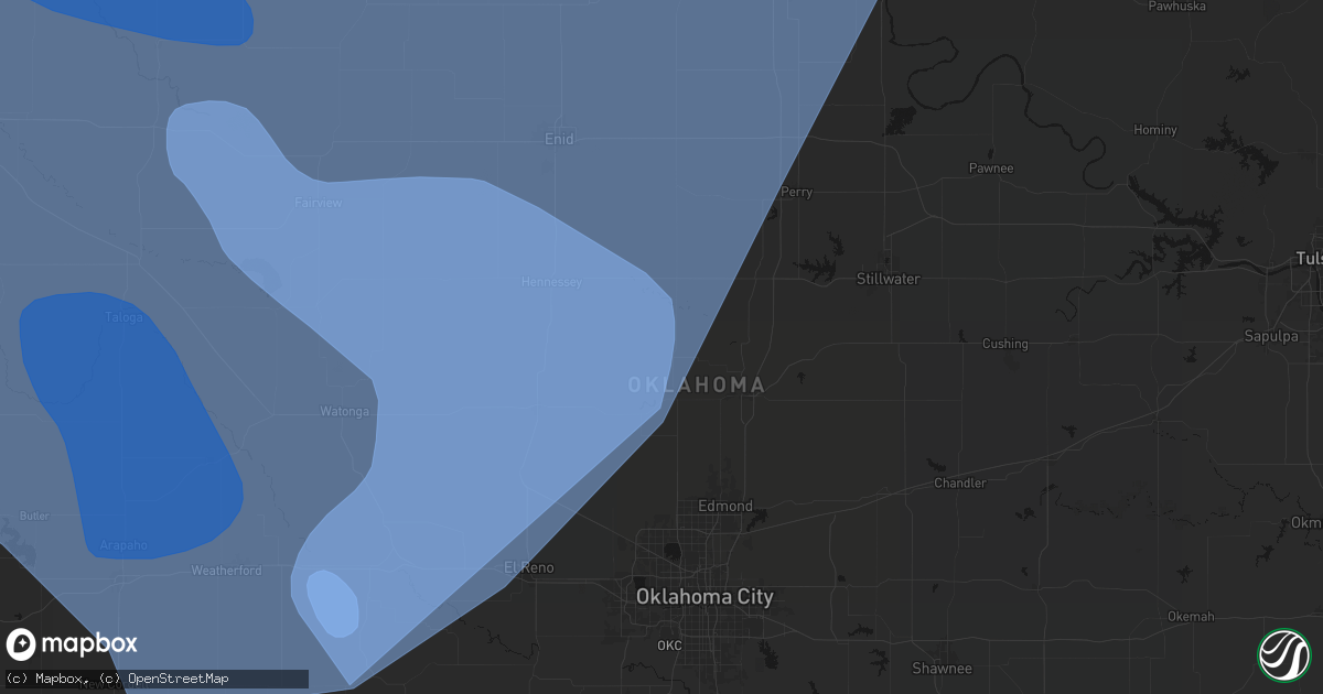 Hail map in Crescent, OK on June 21, 2026