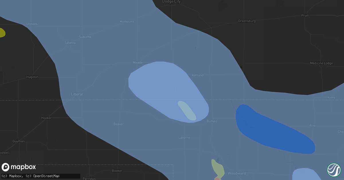Hail map in Englewood, KS on June 21, 2026