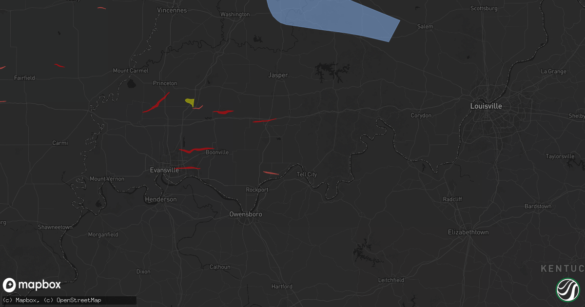 Hail map in Evanston, IN on June 21, 2026