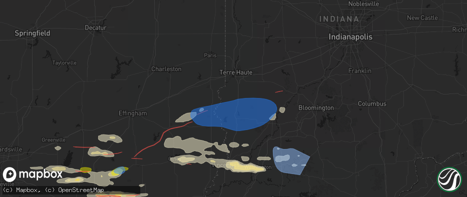 Hail map in Farmersburg, IN on June 21, 2026