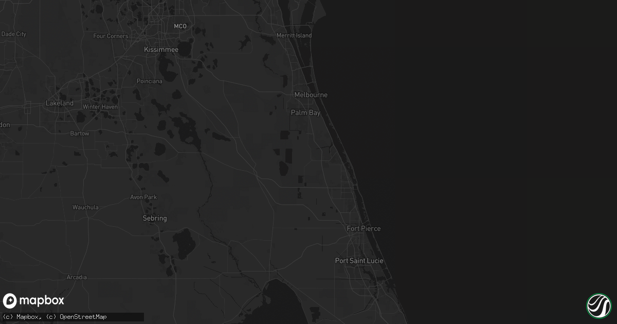 Hail map in Fellsmere, FL on June 21, 2026