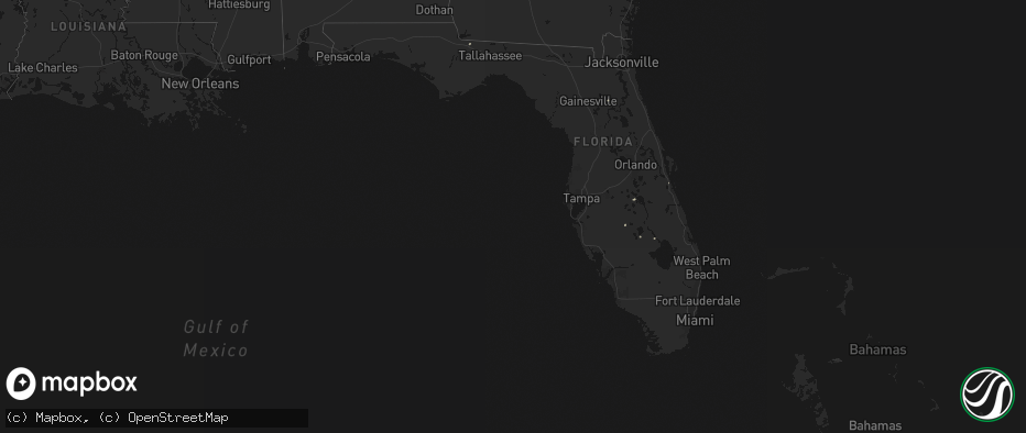 Hail map in Florida on June 21, 2026