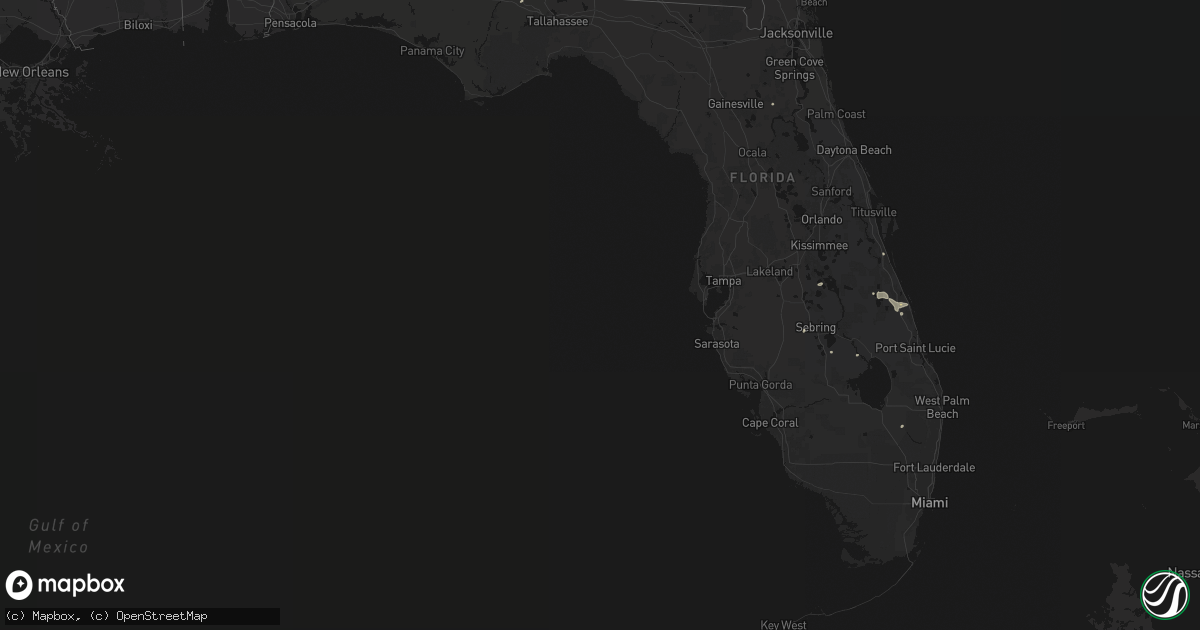 Hail map in Florida on June 21, 2026